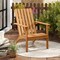 Costway Patio Acacia Wood Adirondack Chair Lounge Armchair sturdy Outdoor Garden Yard